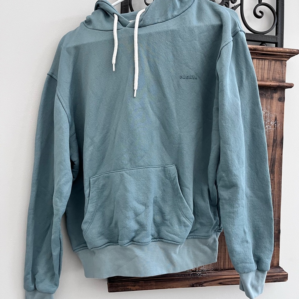 Pagaya Blue Relaxed Fit Pullover Hoodie